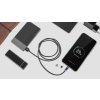 USB kábel 3in1 microUSB, USB C típus, Lightning 1m mágneses RB-6004-100-B