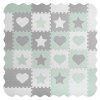 Hab puzzle a padlón 150x150cm 16 db menta szürke