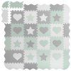 Hab puzzle a padlón 150x150cm 16 db menta szürke
