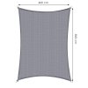 Árnyékoló lap 5x4m SN1064 világosszürke