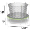 trampolina ogrodowa 8ft 252cm 43483
