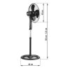 Állvány ventilátor 355010 fekete