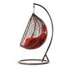 Hawana függő kerti szék barna + piros párnák Sofotel