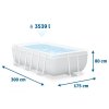 Kerti keretes medence Prism Frame 300 x 175 x 80 cm 18v1 INTEX 26784