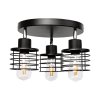 Fekete mennyezeti lámpa ISLA E27, 3x60W, állítható