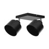 Fekete mennyezeti lámpa LISA 2x60W E27