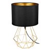 Éjjeli lámpa E27 fekete/arany 60W