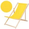 DC0001 YL Összecsukható fa napozóágy SÁRGA