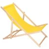DC0001 YL Összecsukható fa napozóágy SÁRGA
