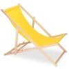 DC0001 YL Összecsukható fa napozóágy SÁRGA