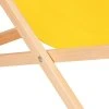 DC0001 YL Összecsukható fa napozóágy SÁRGA
