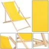 DC0001 YL Összecsukható fa napozóágy SÁRGA