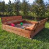 165433 sbx120ic piaskownica drewniana 120 x 120 cm impregnowana M0