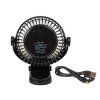 Asztali ventilátor klippel és USB-vel, fekete