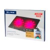 Piros laptop hűtőpárna 2 ventilátorral