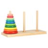 Szivárvány fa piramis torony szortírozó
