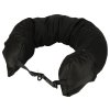 Poduszka turystyczna podrozna rogal zaglowek na szyje schowek do wypelnienia czarna 173136