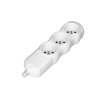3-fiókos elosztó, fehér, 2P+E