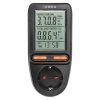 Digitális wattmérő LCD kijelzővel fekete.