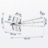 Ultra HD 4K Berdsen BD-952 irányított külső TV antenna