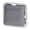 Beépíthető egypólusú Pearl kapcsoló, 10A, 250V, WP-1P, antracit