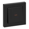 Süllyesztett egypólusú kapcsoló világítással Malta 10A, 250V, WP-1M/S, matt fekete