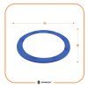 211467 tp 6ft 180 cm blue oslona do trampoliny M0