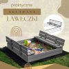 174724 sbp120set01x piaskownica drewniana premium 120 x 120 cm zestaw M0