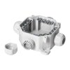 Légmentes doboz 4 átvezetékkel 122x122 mm
