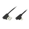 USB kábel pre iPhone, 1m, hajlított csatlakozó