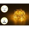 Karácsonyi fények huzalon 100 LED 10 méter