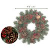 Karácsonyi koszorú 45 cm-es LED fényekkel Plonos 4835