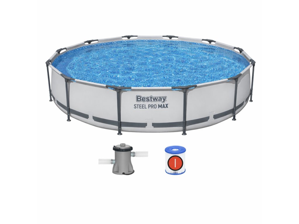 Bazin de construcție 366 x 76 cm (bazin, pompă de filtrare) *3112 *1865