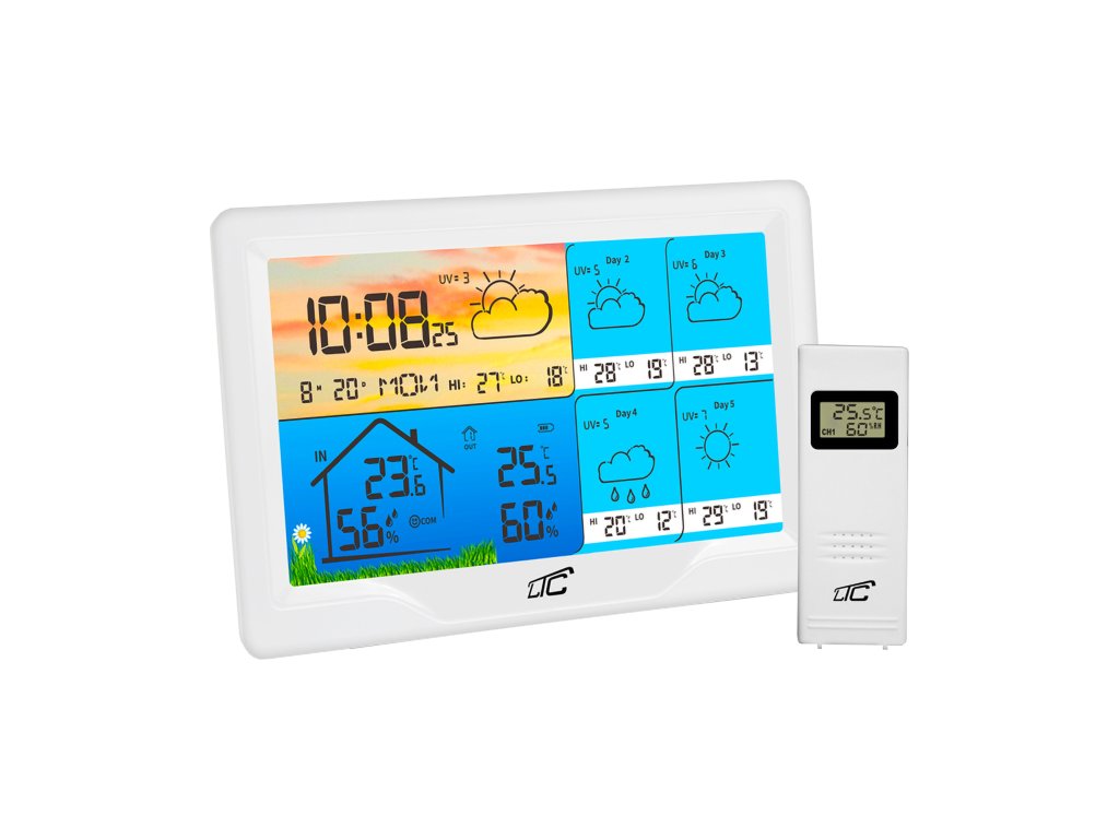 Stație meteorologică SMART cu display color alb TYUA LXSTP08BS