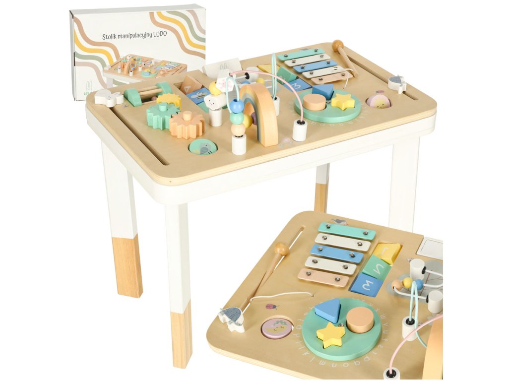 Masă de manipulare colorată Lulilo Montessori