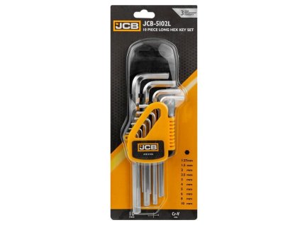 Set chei IMBUS lungi JCB 10 bucăți 1.27-10mm tip L Cr-V HEX