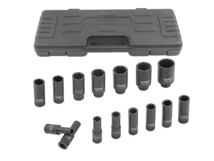 Set de capete de impact lungi 1/2" 10-36mm cu 6 fețe