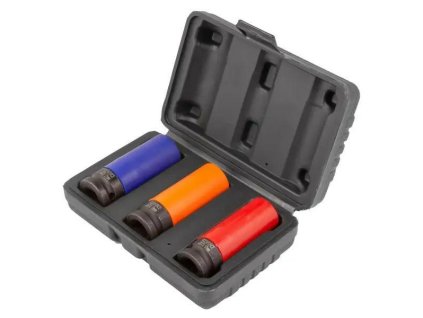 ROCKFORCE Set de capete de impact 1/2" pentru roți din aluminiu 6-ungulate 3 BUCĂȚI