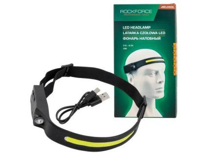 latarka czolowa akumulatorowa 2w1 led