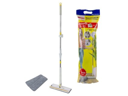 Mop WMC cu mecanism de Stoarcere tip fluture + Racletă + 3 Accesorii