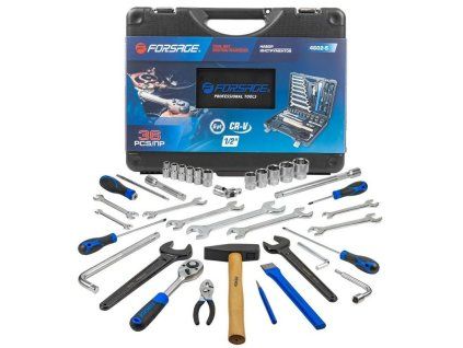set of tools sockets spanners ratchet 36el