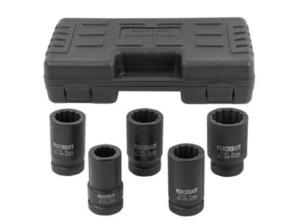 FORCEKRAFT Set de Capete de Impact Profunde 1" 6 Elemente cu 12 Fețe