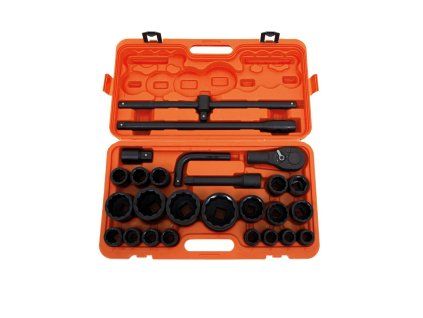 set of 3%252F4 12 angle impact sockets 17 65mm 26el case