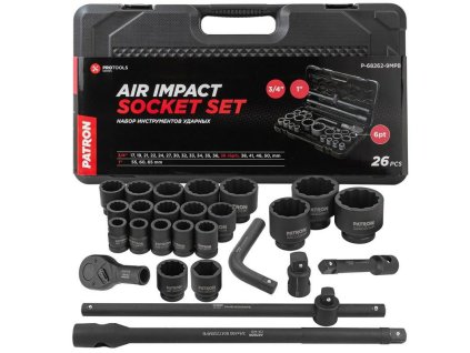 Set de unelte pentru impact 26 piese, 3/4"