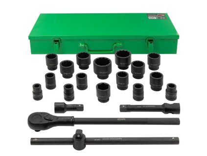 Set de unelte cu impact 3/4" 21 piese.