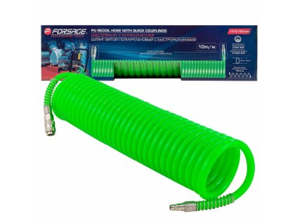 Hose spiralată cu racorduri rapide 14mm