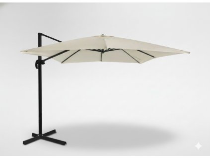 Umbrelă de Grădină "MINI ROMA" 2,5 x 2,5 M Bej cu Haină *5385