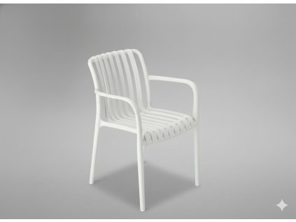 Scaun de grădină 45.5 x 57 x 45 / 81 CM Alb *8656