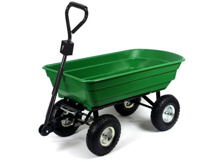 Cărucior de grădină verde cu două funcții *0061