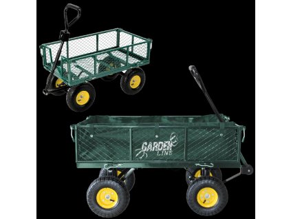 Cărucior de grădină cu două funcții verde *6841